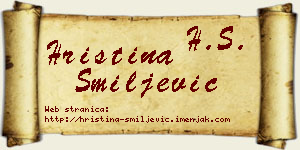 Hristina Smiljević vizit kartica